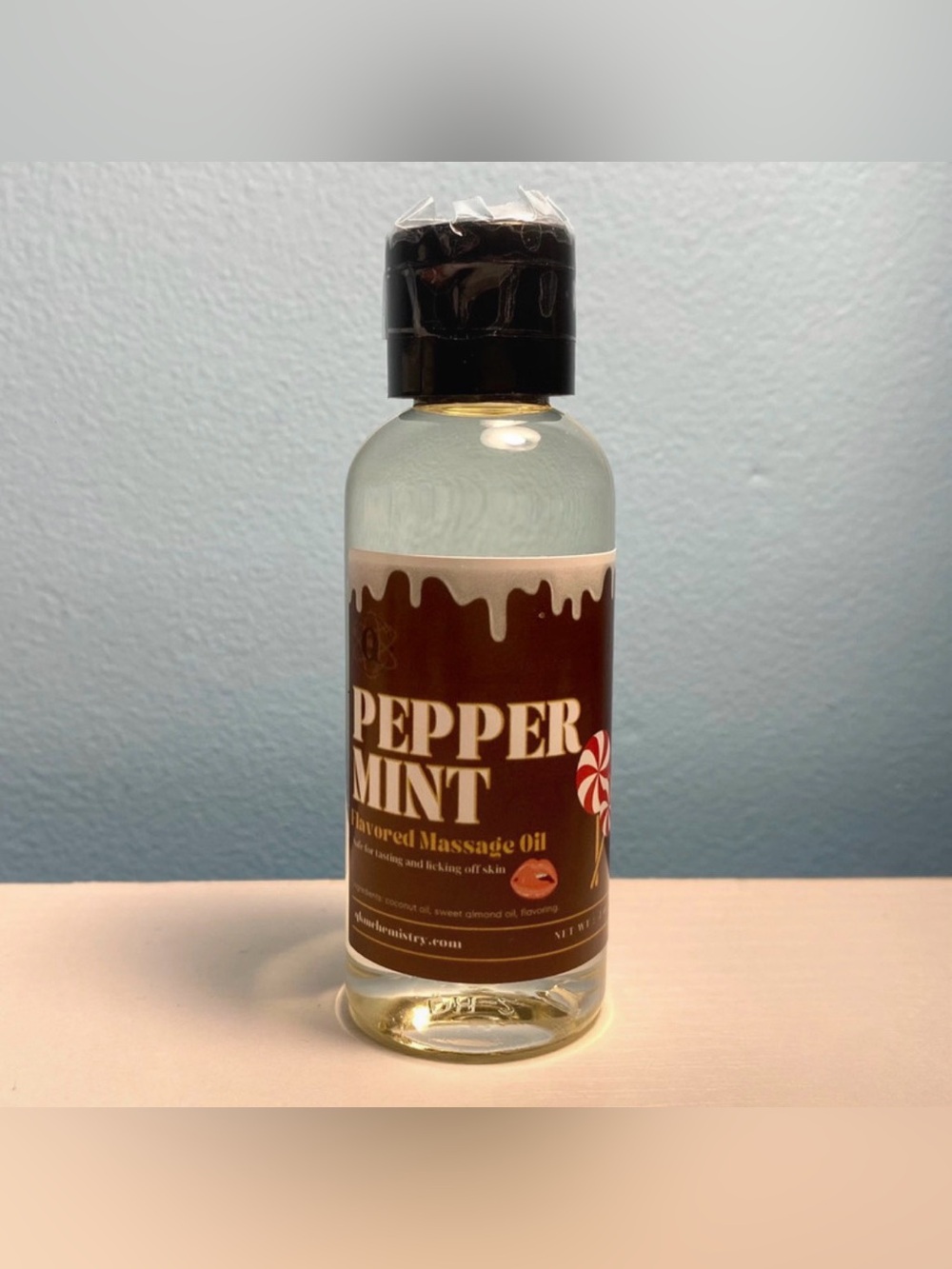 Queen KM Chemistry Peppermint Flavored Massage Oil 2oz